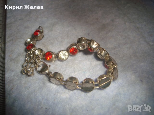 КРАСИВА НЕЖНА ПОСРЕБРЕНА КРИСТАЛНА МОДНА АРТ ГРИВНА 29423, снимка 5 - Гривни - 37715792