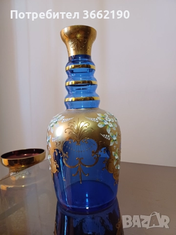 Гарафа/Ваза Бохемия, снимка 3 - Декорация за дома - 52585845