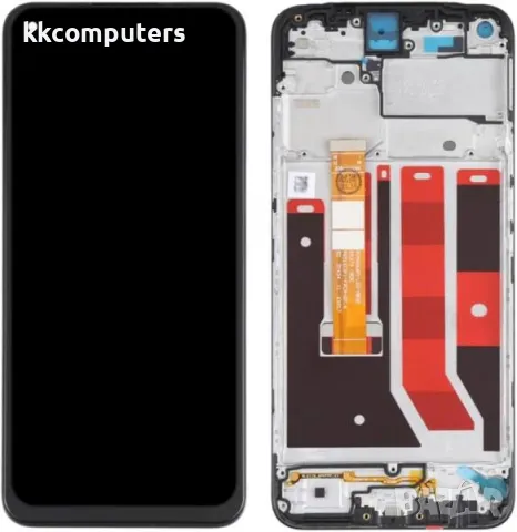 LCD Дисплей за OPPO A5 (2020) Тъч скрийн + Рамка /Черен/ КЛАС A Баркод : 240664