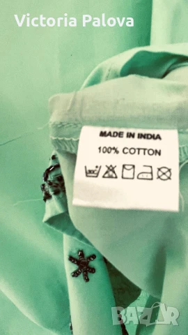 Красива блуза  SOUL REBEL индийски памук с мъниста, снимка 15 - Ризи - 50549498