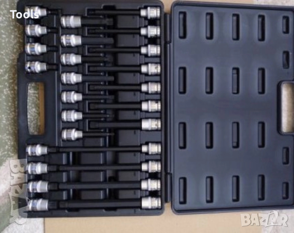 Carolus Gedore гедоре камъни вложки с битове звезди 26 броя от м5 до м16 къси и дълги комплект, снимка 2 - Куфари с инструменти - 52889796