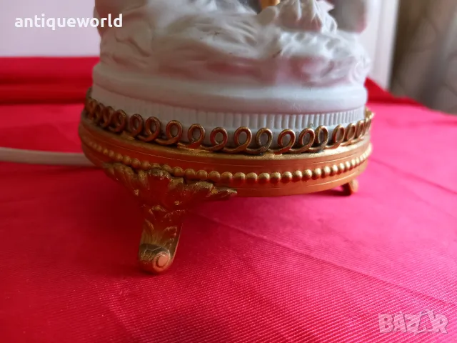 Unterweissbach Стара Настолна Лампа , Херувими,Ангели, снимка 3 - Антикварни и старинни предмети - 47965542