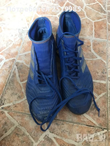 Сини бутонки Adidas Predator - номер 43, снимка 4 - Футбол - 50450983