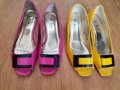 Хит обувки дамски цикламено и неон жълто, снимка 1 - Дамски ежедневни обувки - 32940024