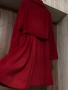 Бордо палто вталено, снимка 4