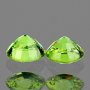 3.50 mm кръгли 2 бр  лайм зелени демантоид гранати, снимка 2