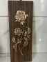 Винтидж стенна картина  дървесен панел с роза, Германия, снимка 9