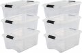  Кутии за съхранение, горна кутия, 5 л, пластмаса, прозрачна,, снимка 3