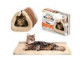 Самозатопляща се котешка постелка - легло, къщичка 2в1, за котки и малки палета, снимка 4