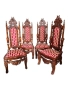 Антикварен трон,кресло,Барок ,комплект 4броя , снимка 1