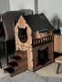 Къщичка за котки, дървена котешка къщурка, къща домашен любимец, коте, снимка 2