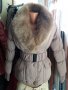 Бежово зимно яке с подвижна пухена яка, снимка 1 - Якета - 27287100