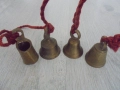 № 8282 Стар  комплект от четири малки месингови звънчета  , снимка 4