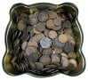 Кутия с медни монети Великобритания, снимка 1 - Нумизматика и бонистика - 43089258