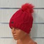 Нова зимна червена дамска шапка СилвърСтар с подплата плюш, снимка 2