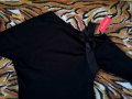 Ново! Черна блуза с панделка, снимка 2
