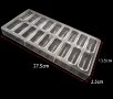 3d 18 Капсули издължени заоблен пластмасова форма Поликарбонатна отливка калъп за Шоколадови бонбони, снимка 3