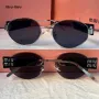 Miu 2024 дамски слънчеви очила елипса кръгли овални 4 цвята, снимка 5