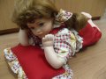 № 6442 стара порцеланова кукла   - размери - дължина 36 см , височина 17 см , снимка 2