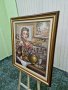Изключително красива антикварна авторска майсторска картина масло върху платно , снимка 4