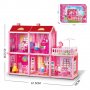 Детска двуетажна къща с кукла и обзавеждане, снимка 1 - Кукли - 33254844