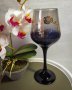 Стъклена чаша за вино с ЦВЕТНО ТЕРМО ТРАНСФЕРНО ФОЛИО/СТИКЕР ПО ВАШ ИЗБОР, снимка 3