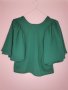 Зелена блуза с буфан ръкав, снимка 2