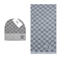 💯Louis Vuitton унисекс уникален комплект шапка и шал💯, снимка 3 - Шапки - 43379515