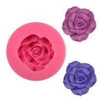 3D роза в кръг 6 см силиконов молд форма украса мъфини фондан торта шоколад и др, снимка 2 - Форми - 16858689