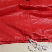 Продавам червен анурак летен с джоб и качулка, снимка 7 - Якета - 36691422