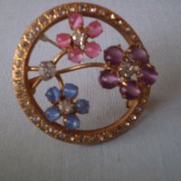 красива рядка антикварна брошка със цветя , снимка 6 - Антикварни и старинни предмети - 40106757