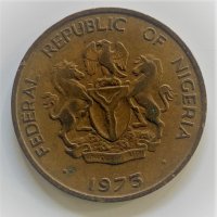 1 кобо 1973 Нигерия, снимка 2 - Нумизматика и бонистика - 32881150