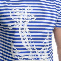 Нова мъжка класическа моряшка тениска с Голяма Котва, снимка 2 - Тениски - 37662292