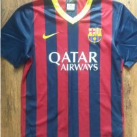 Nike Barcelona Mens SS Home Shirt - страхотна футболна тениска КАТО НОВА, снимка 4 - Тениски - 32635620