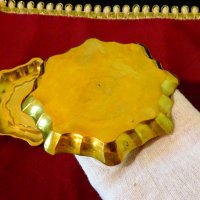 Масивна бронзова чиния за хапки 11 см. , снимка 3 - Антикварни и старинни предмети - 33337253