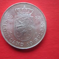 10 гулден 1973 сребърна монета холандия нидермандия , снимка 1 - Нумизматика и бонистика - 32999429