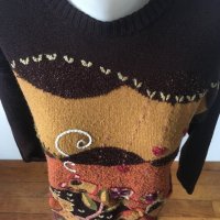 Angela Baraldi бутиков винтидж пуловер L XL, снимка 4 - Блузи с дълъг ръкав и пуловери - 27285378