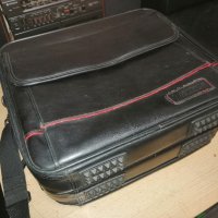 Продавам отлична черна кожена чанта за лаптоп 13-14",TARGUS, снимка 1 - Части за лаптопи - 43716247
