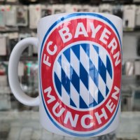 Бяла порцеланова чаша с логото на ФК Байерн Мюнхен / BAYERN MUNCHEN, снимка 1 - Чаши - 32396131