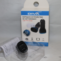 USB зарядно за кола 12v DIVA, снимка 2 - Оригинални зарядни - 44909640