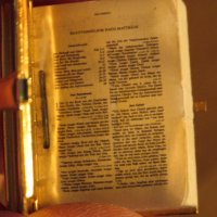 старинна миниатюрна немска библия - много страници, красота и позлата за ценители и колекционери . , снимка 5 - Антикварни и старинни предмети - 34625548