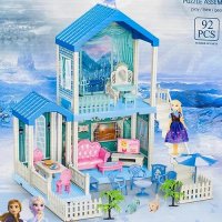 Голям Комплект Замръзналото кралство с Кукла Елза и Къща, снимка 2 - Кукли - 43140020