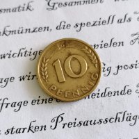 Монета - Германия - 10 пфенига | 1950г.; серия G, снимка 1 - Нумизматика и бонистика - 29050379