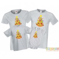 Коледни тениски Коледно дърво Пица Pizza Christmas Tree, снимка 2 - Тениски - 35071985