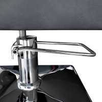 Луксозен фризьорски стол с мека гладка сива тапицерия A5000, снимка 5 - Фризьорски столове - 37424670