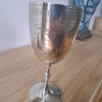 Сребърна чаша 925 англия , сребърен бокал, снимка 1 - Антикварни и старинни предмети - 39968760