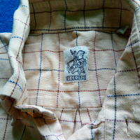 Бежова риза-каре-100% памук, снимка 5 - Ризи - 36343812