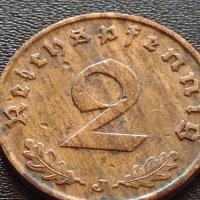 Две монети 1 райхспфенинг 1942г. / 2 райхспфенинг 1938г. Трети райх с СХВАСТИКА редки 31555, снимка 10 - Нумизматика и бонистика - 40649479