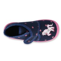 Befado Honey Бебешки пантофки за момиче, Тъмносини с еднорог, снимка 8 - Бебешки обувки - 43671204