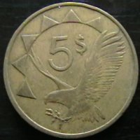 5 долара 1993, Намибия, снимка 1 - Нумизматика и бонистика - 35252375